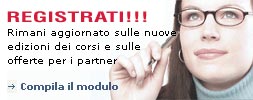 Registrati! Sarai sempre aggiornato sui nuovi corsi e promozioni per i BP....